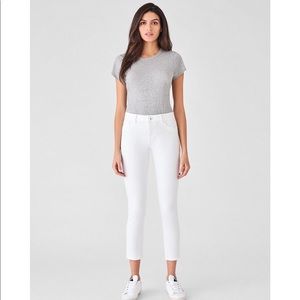 DL1961 Florence cropped white jeans- size 29